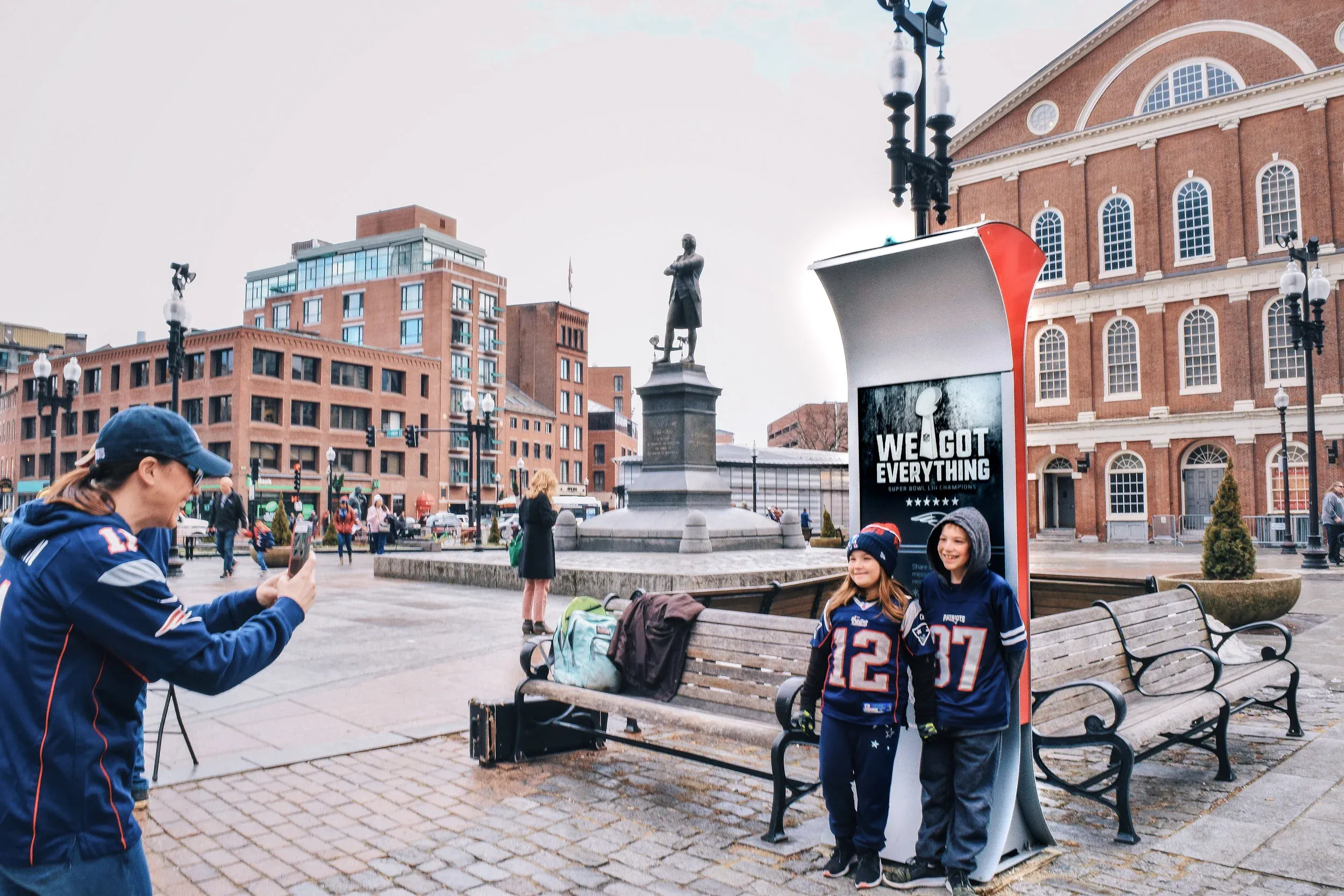 Soofa kiosk at Faneuil Hall, Boston